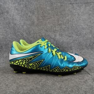 Nike Shoes Youth 6 Cleats Soccer Hypervenom Phelon II FG Blue Green Lace Up Kids